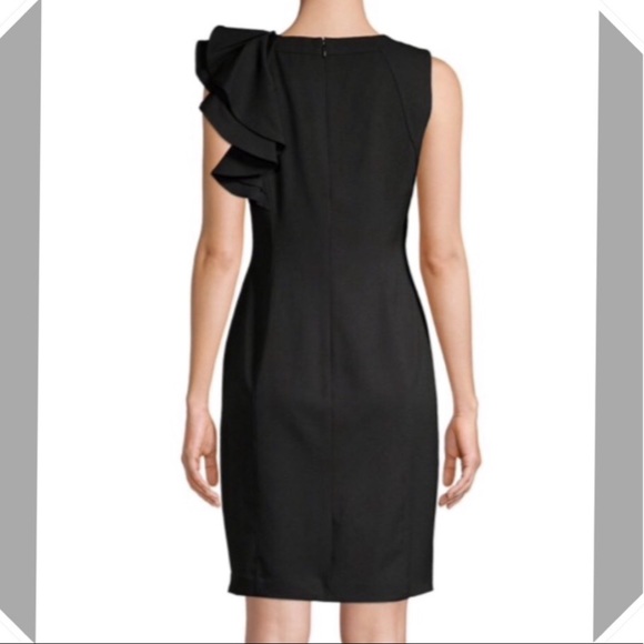 Calvin Klein black ruffle dress 🖤 - Picture 3 of 7